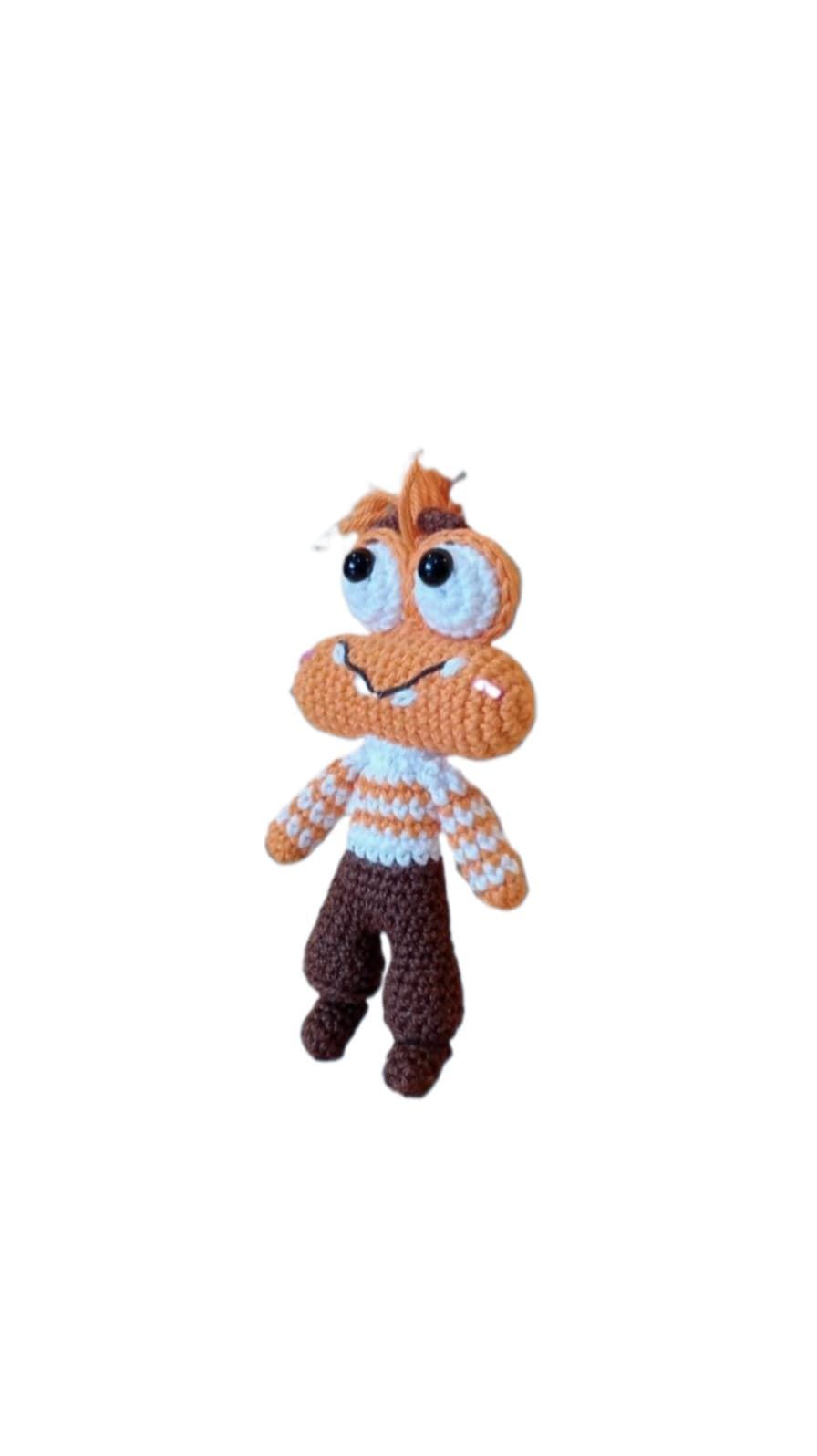 Peluche ansiedad inside out del revés emociones hecha a mano a ganchillo (amigurumi). - Imagen 2