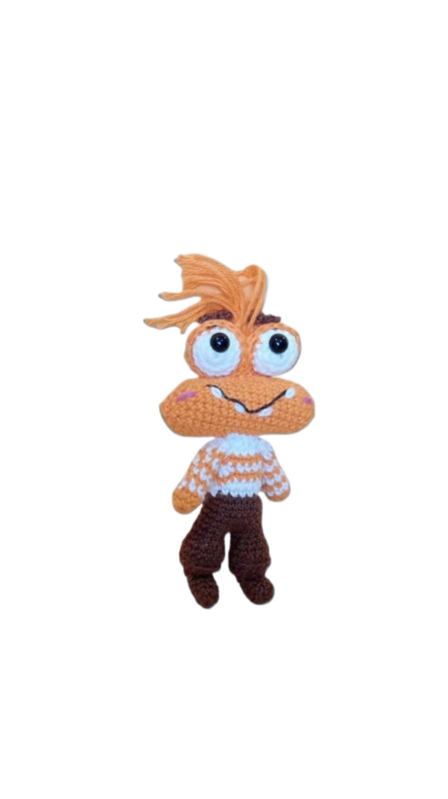 Peluche ansiedad inside out del revés emociones hecha a mano a ganchillo (amigurumi). - Imagen 3