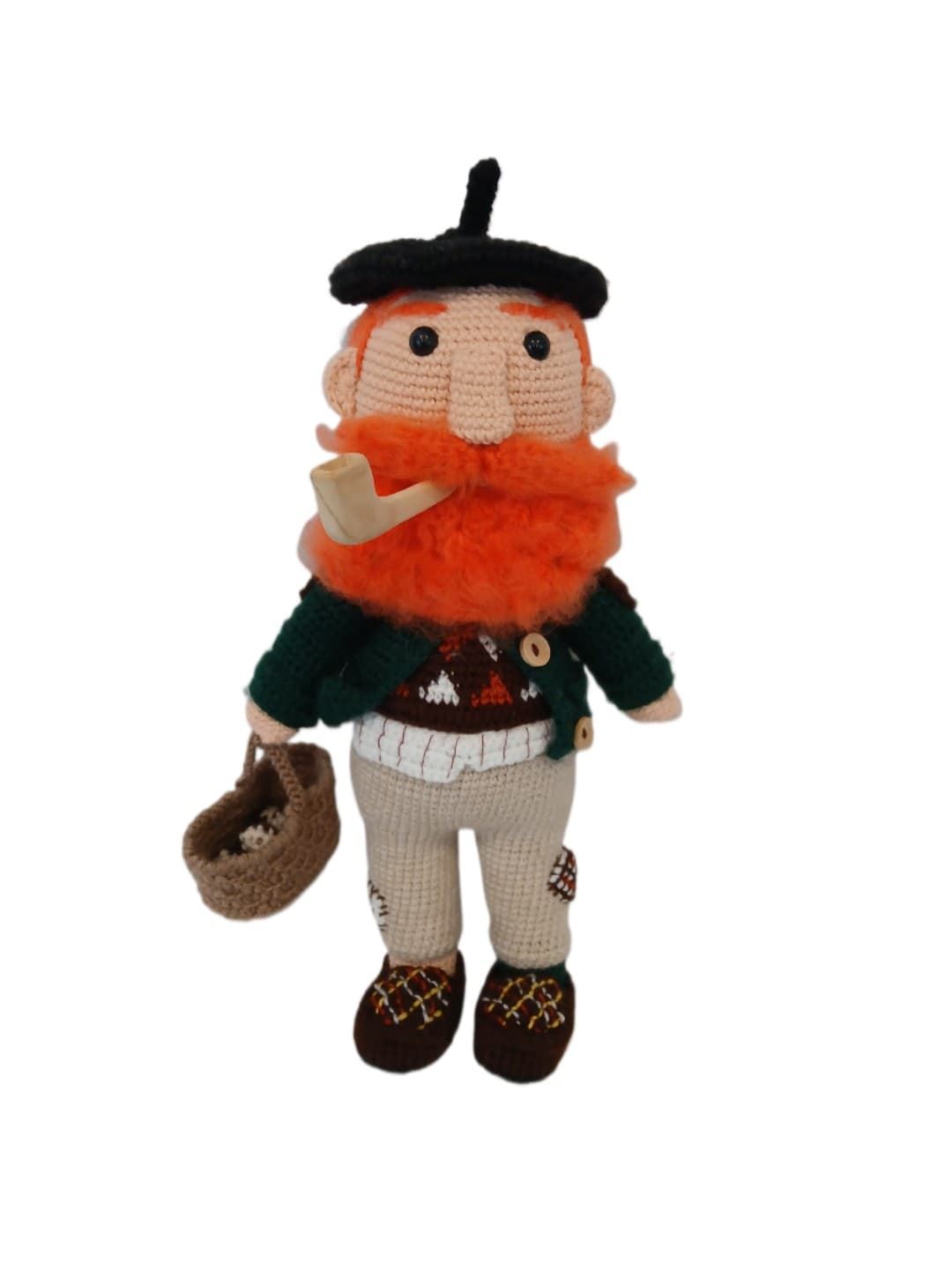 Peluche apalpador navidad navideño hecho a mano a ganchillo (amigurumi). - Imagen 1