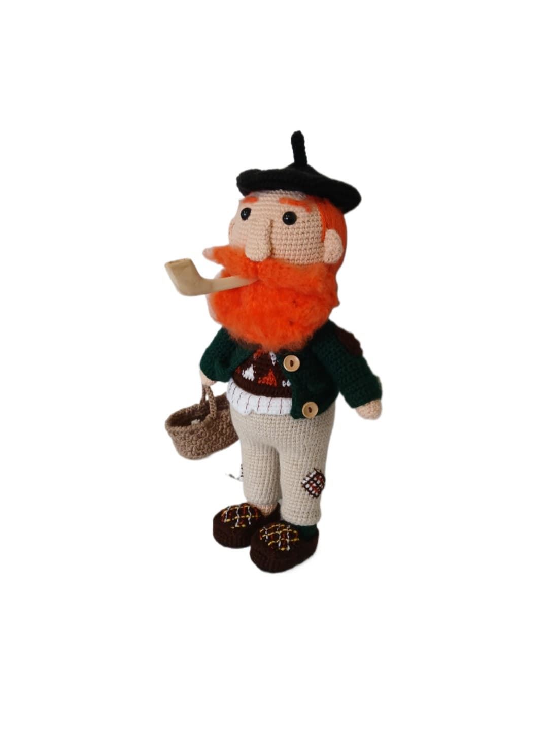 Peluche apalpador navidad navideño hecho a mano a ganchillo (amigurumi). - Imagen 2