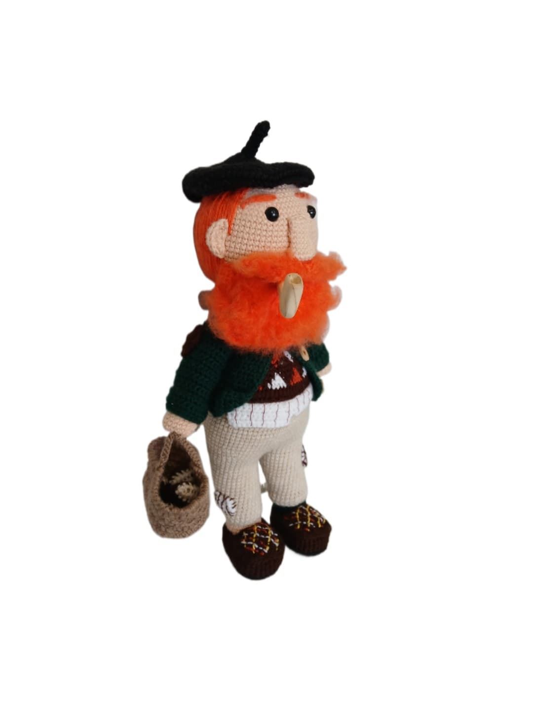 Peluche apalpador navidad navideño hecho a mano a ganchillo (amigurumi). - Imagen 3