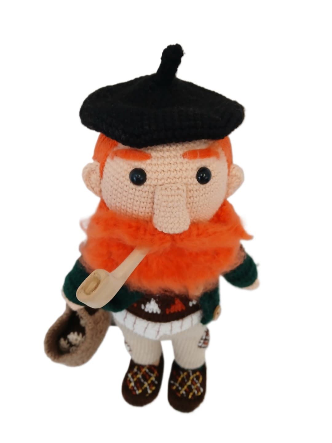 Peluche apalpador navidad navideño hecho a mano a ganchillo (amigurumi). - Imagen 4