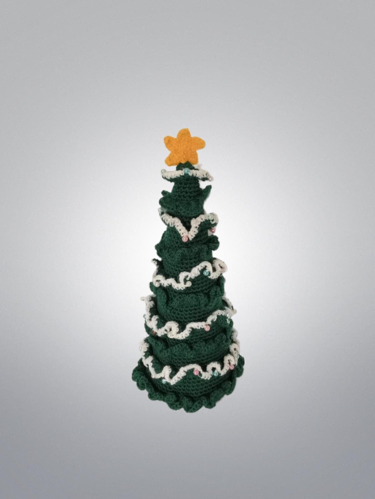Peluche árbol navidad hecho a mano a ganchillo (amigurumi). - Imagen 1