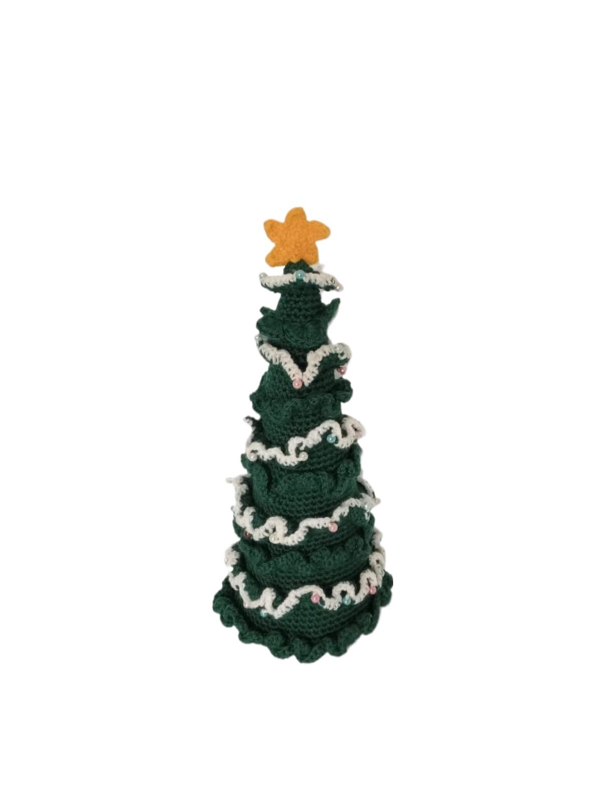 Peluche árbol navidad hecho a mano a ganchillo (amigurumi). - Imagen 1