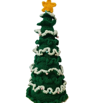 Peluche árbol navidad hecho a mano a ganchillo (amigurumi). - Imagen 1