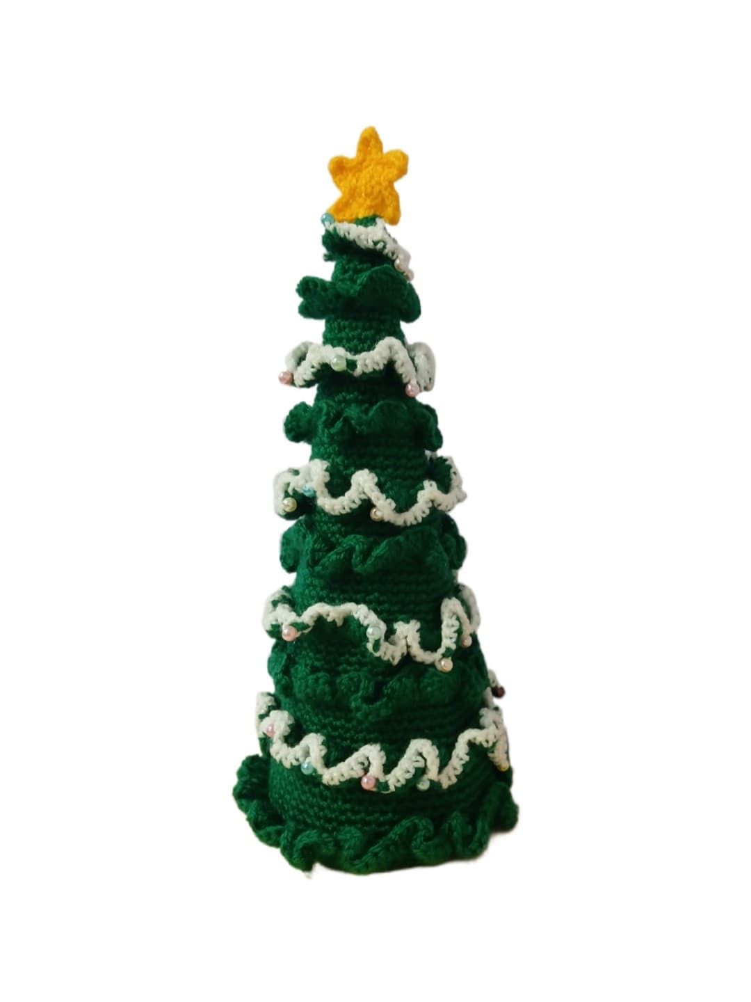 Peluche árbol navidad hecho a mano a ganchillo (amigurumi). - Imagen 2