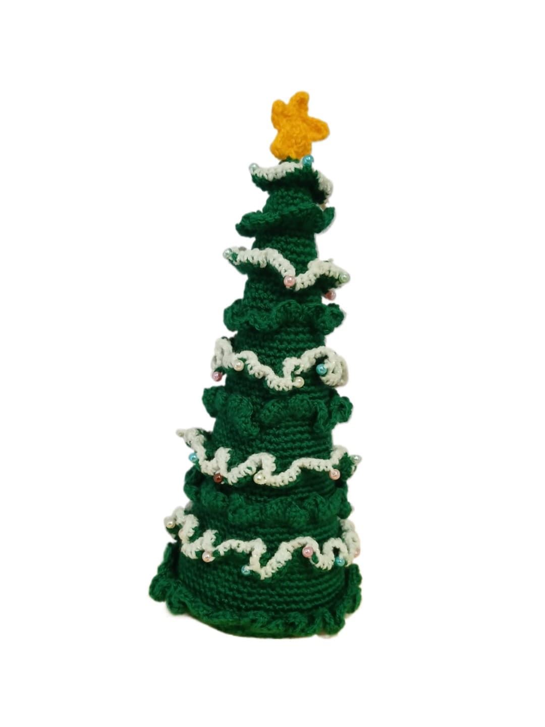 Peluche árbol navidad hecho a mano a ganchillo (amigurumi). - Imagen 3