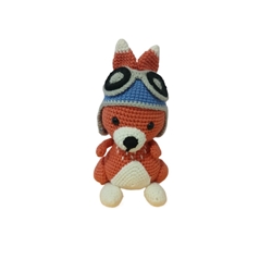 Peluche ardilla aviadora hecho a mano a ganchillo (amigurumi).Ficha técnica: - Imagen 1