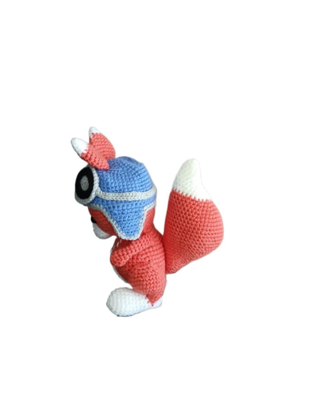 Peluche ardilla aviadora hecho a mano a ganchillo (amigurumi).Ficha técnica: - Imagen 2