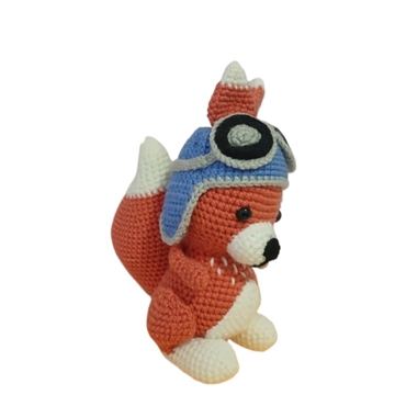 Peluche ardilla aviadora hecho a mano a ganchillo (amigurumi).Ficha técnica: - Imagen 2