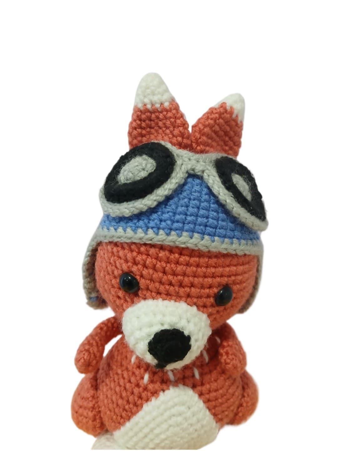 Peluche ardilla aviadora hecho a mano a ganchillo (amigurumi).Ficha técnica: - Imagen 4