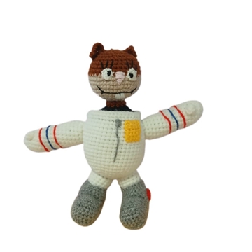 Peluche arenita bob esponja hecho a mano a ganchillo (amigurumi). - Imagen 1