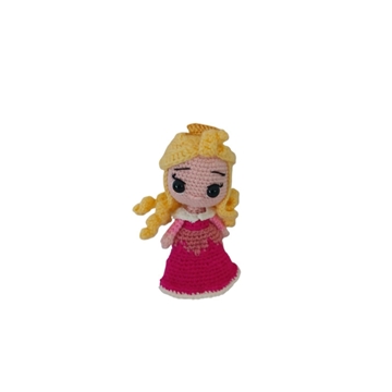 Peluche aurora princesa hecha a mano a ganchillo (amigurumi). - Imagen 1