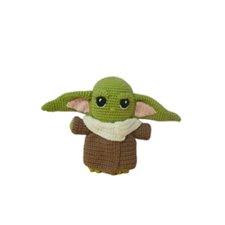 Peluche baby yoda star wars hecho a mano a ganchillo (amigurumi). - Imagen 1