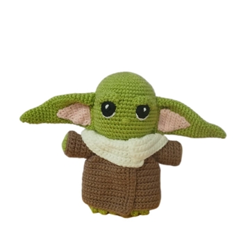Peluche baby yoda star wars hecho a mano a ganchillo (amigurumi). - Imagen 1