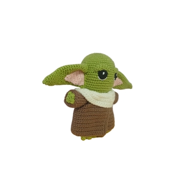 Peluche baby yoda star wars hecho a mano a ganchillo (amigurumi). - Imagen 2