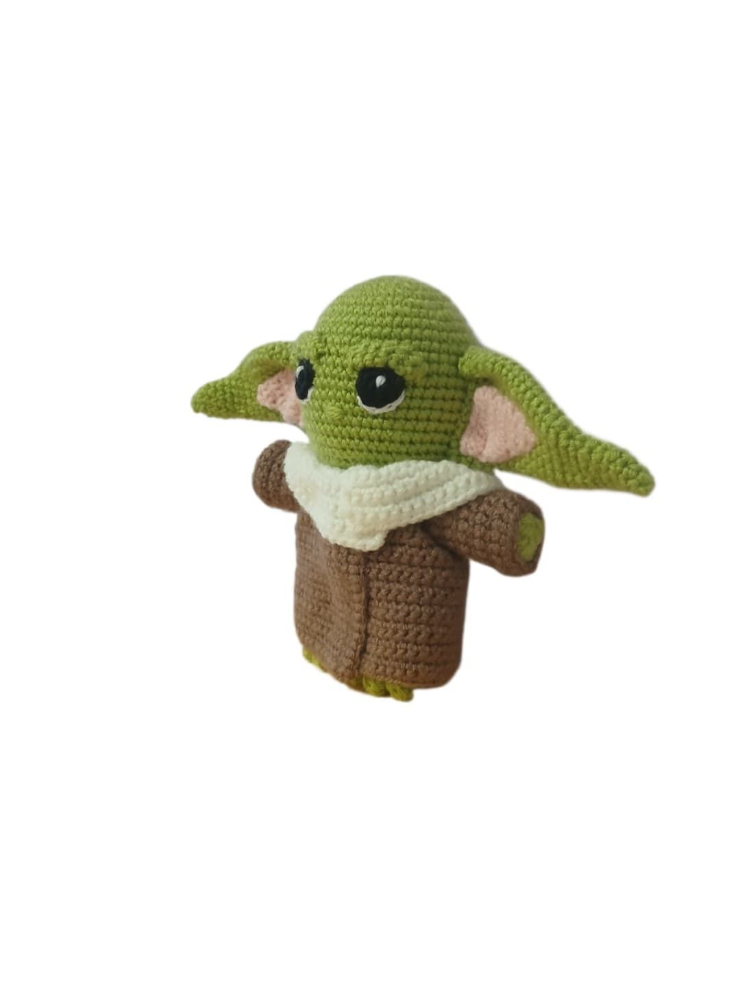Peluche baby yoda star wars hecho a mano a ganchillo (amigurumi). - Imagen 3