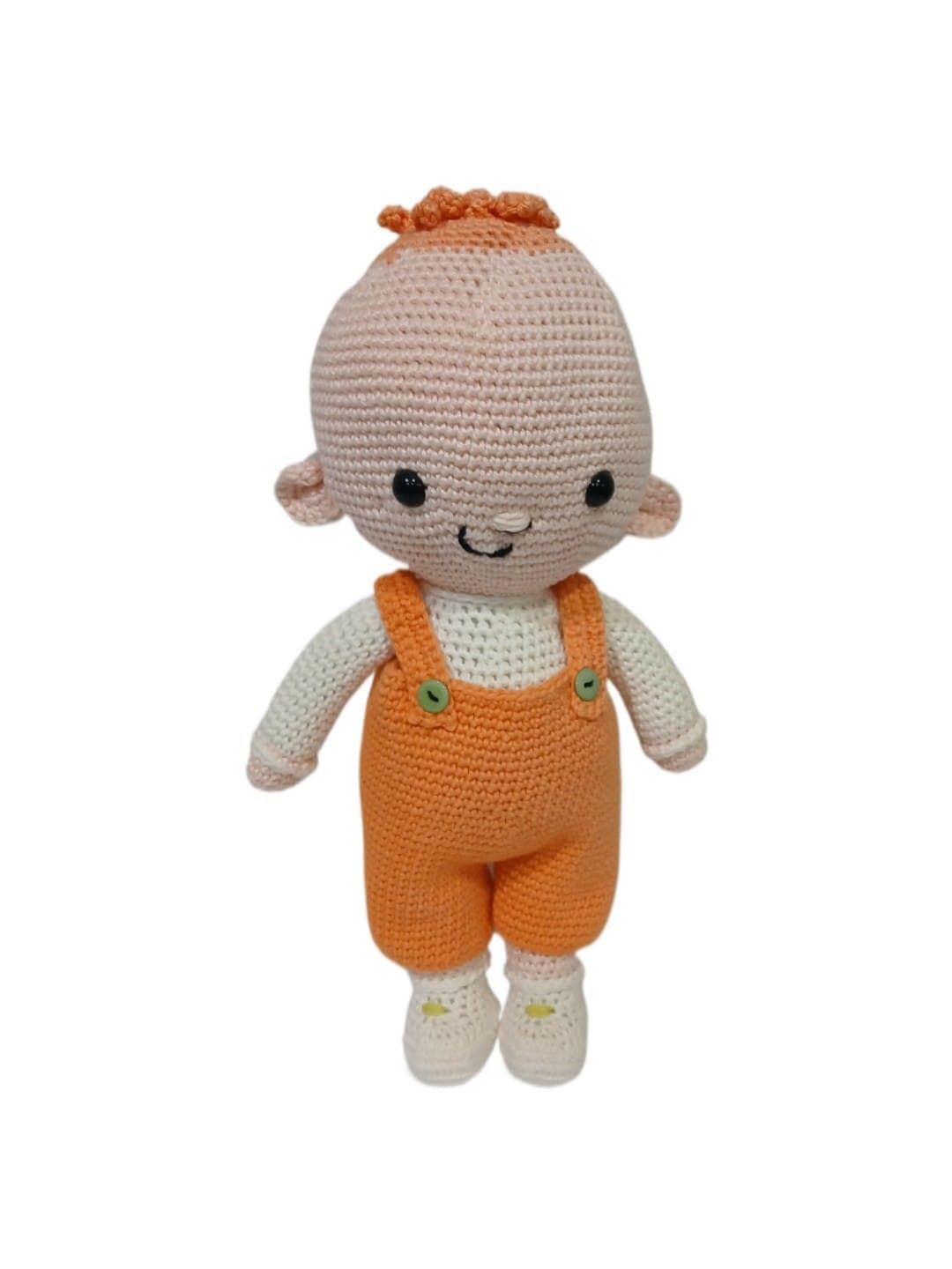 Peluche Bebé con pantalón hecho a mano a ganchillo (amigurumi). - Imagen 1