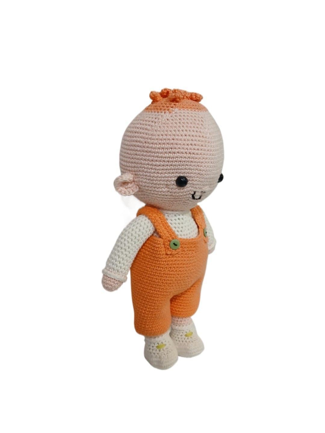 Peluche Bebé con pantalón hecho a mano a ganchillo (amigurumi). - Imagen 2