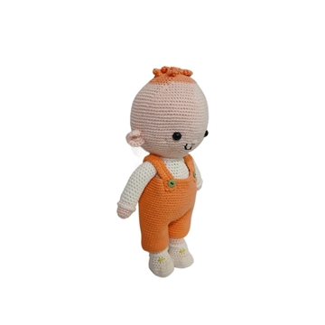 Peluche Bebé con pantalón hecho a mano a ganchillo (amigurumi). - Imagen 2