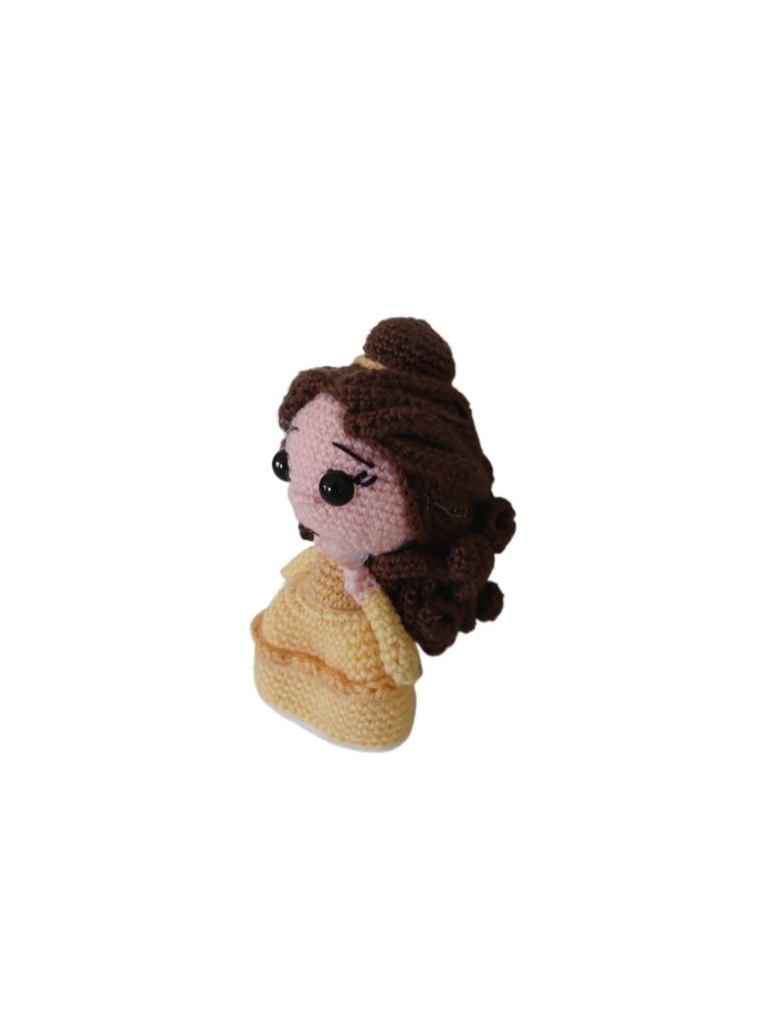 Peluche bella princesa hecha a mano a ganchillo (amigurumi). - Imagen 3