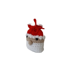 Peluche bolsa papá noel avideño hecha a mano a ganchillo (amigurumi). - Imagen 2