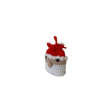 Peluche bolsa papá noel avideño hecha a mano a ganchillo (amigurumi). - Imagen 2