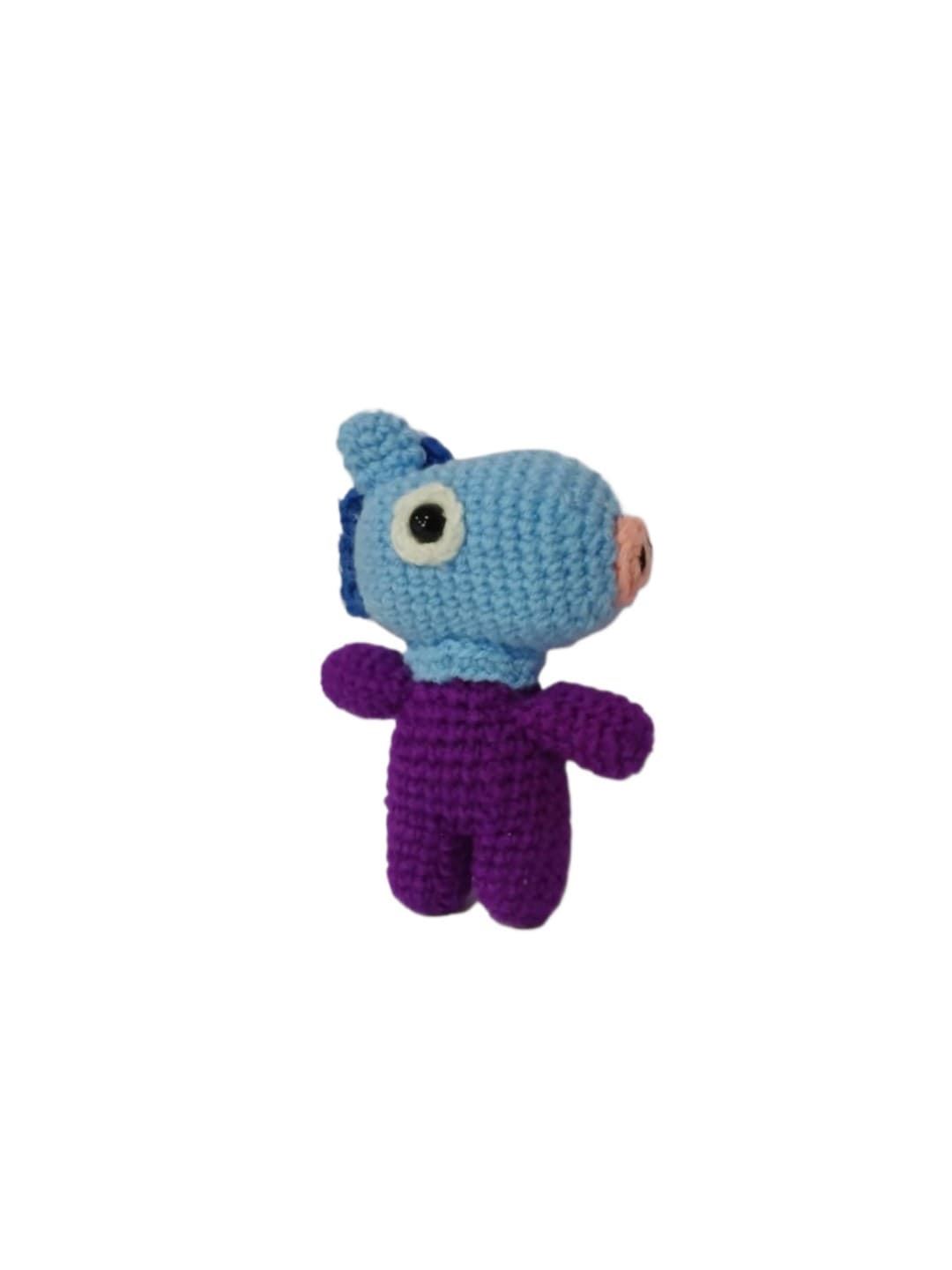 Peluche bt21 morado azul hecho a mano a ganchillo (amigurumi). - Imagen 1