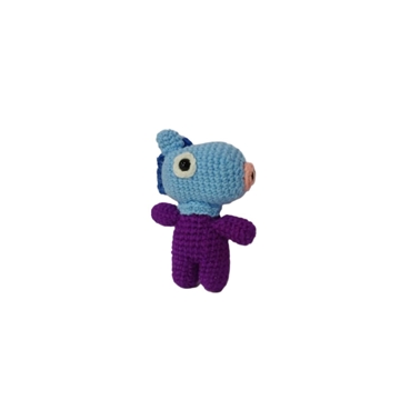 Peluche bt21 morado azul hecho a mano a ganchillo (amigurumi). - Imagen 1