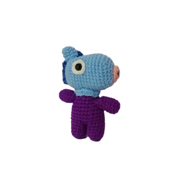 Peluche bt21 morado azul hecho a mano a ganchillo (amigurumi). - Imagen 1