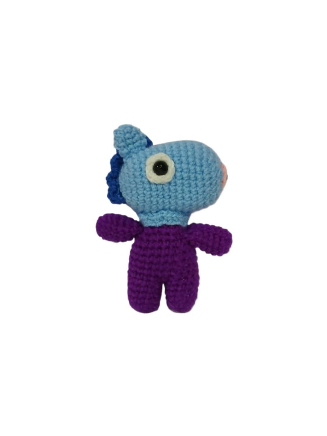 Peluche bt21 morado azul hecho a mano a ganchillo (amigurumi). - Imagen 2