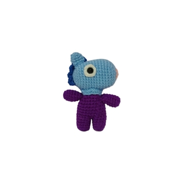 Peluche bt21 morado azul hecho a mano a ganchillo (amigurumi). - Imagen 2