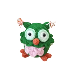 Peluche buho hecho a mano a ganchillo (amigurumi). - Imagen 1