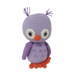 Peluche buho hecho a mano a ganchillo (amigurumi). - Imagen 1