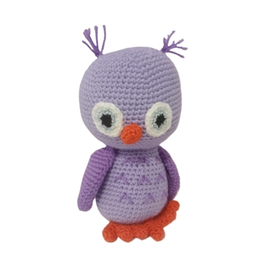 Peluche buho hecho a mano a ganchillo (amigurumi). - Imagen 1