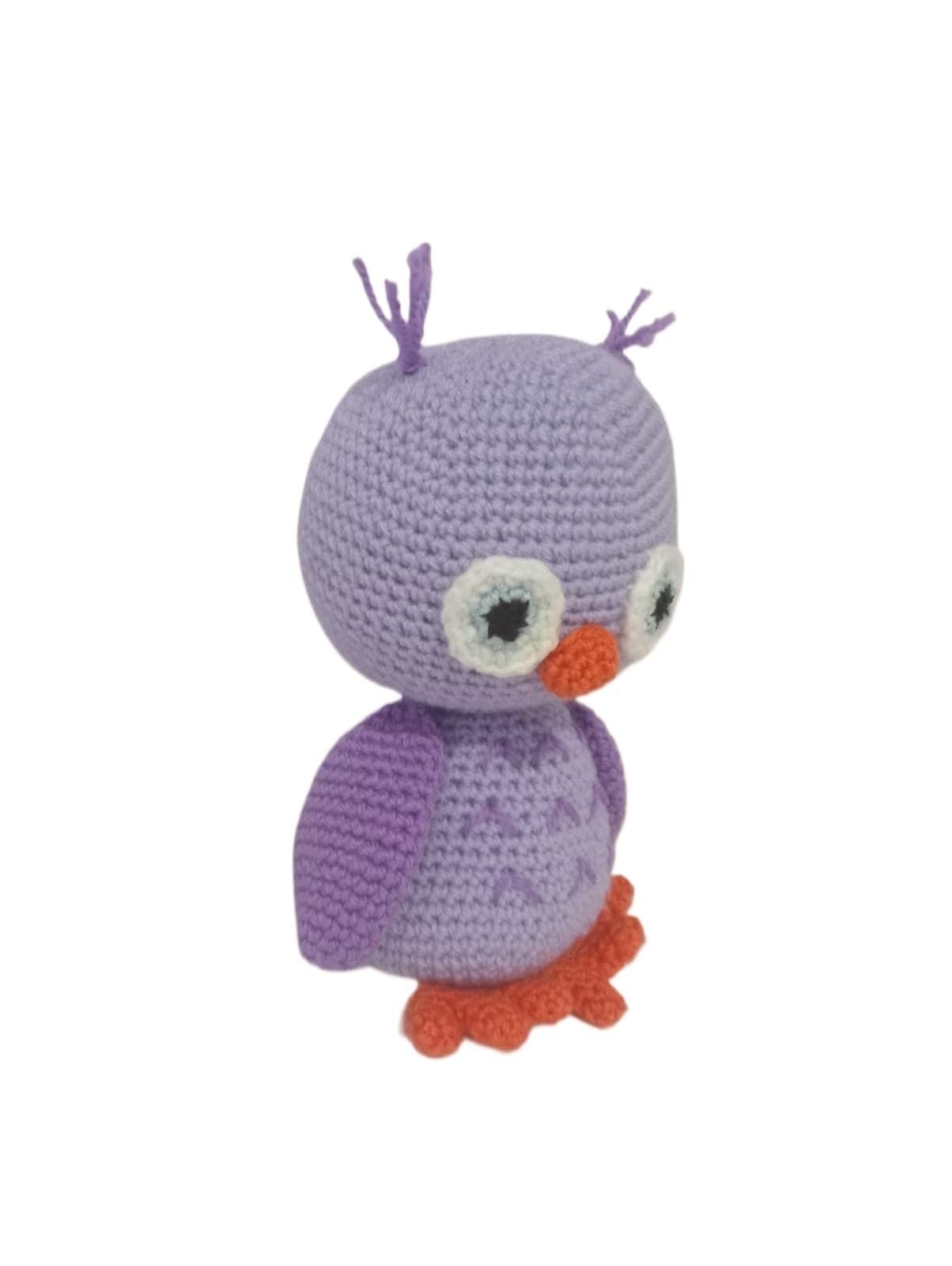 Peluche buho hecho a mano a ganchillo (amigurumi). - Imagen 2