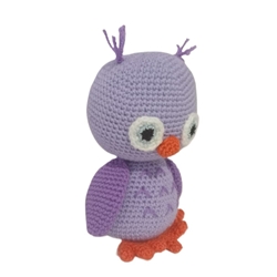 Peluche buho hecho a mano a ganchillo (amigurumi). - Imagen 2