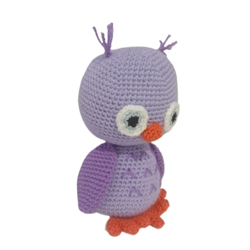 Peluche buho hecho a mano a ganchillo (amigurumi). - Imagen 2