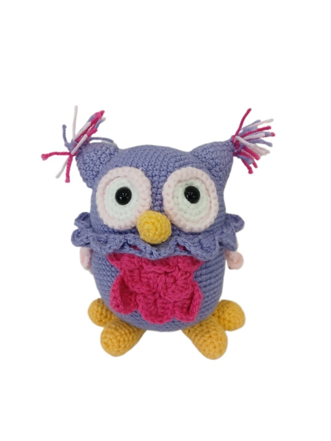 Peluche buho hecho a mano a ganchillo (amigurumi) - Imagen 1