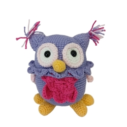 Peluche buho hecho a mano a ganchillo (amigurumi) - Imagen 1