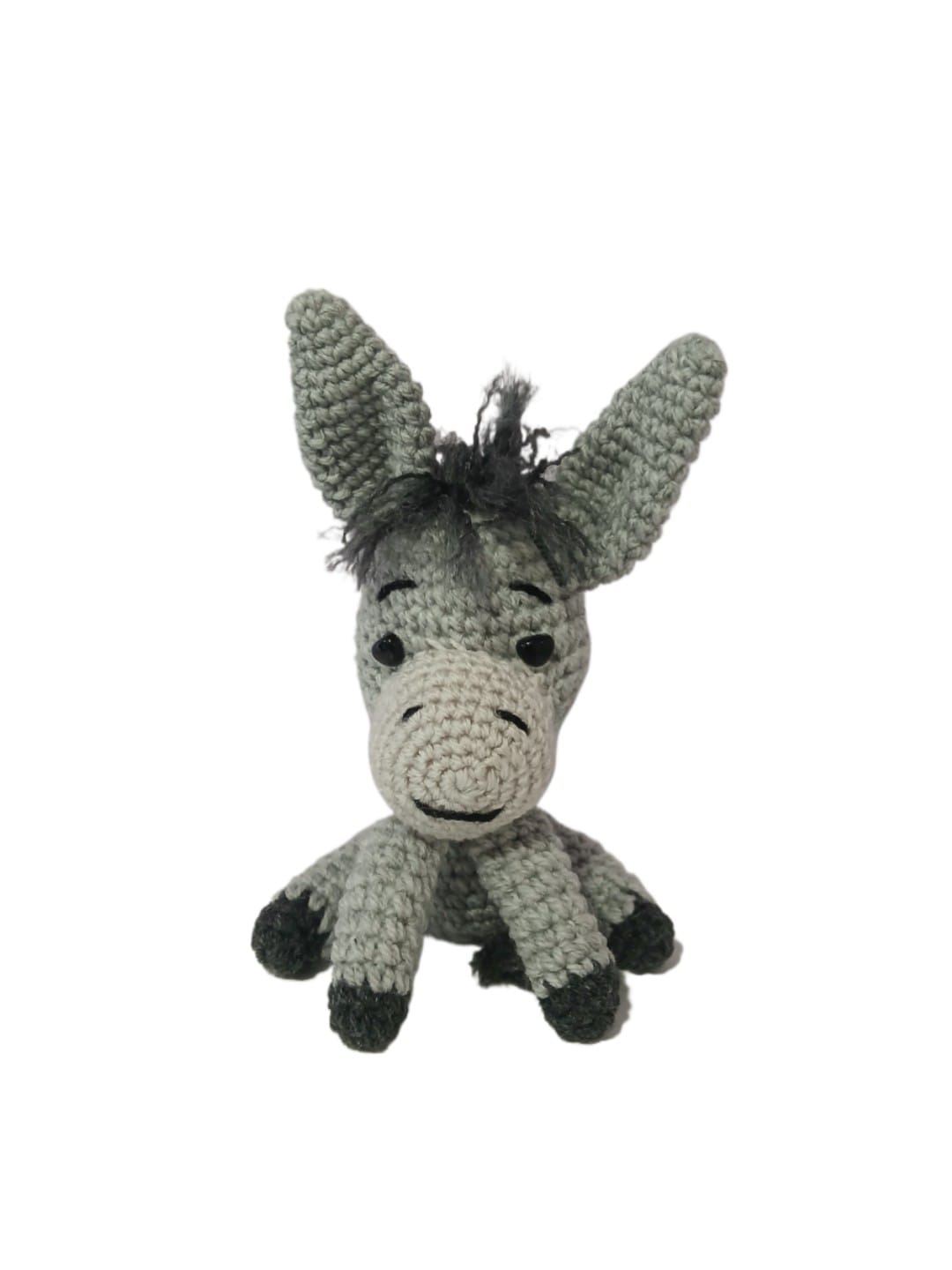 Peluche burro shrek hecho a mano a ganchillo (amigurumi). - Imagen 1
