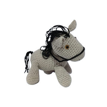 Peluche caballo hecho a mano a ganchillo (amigurumi). - Imagen 2