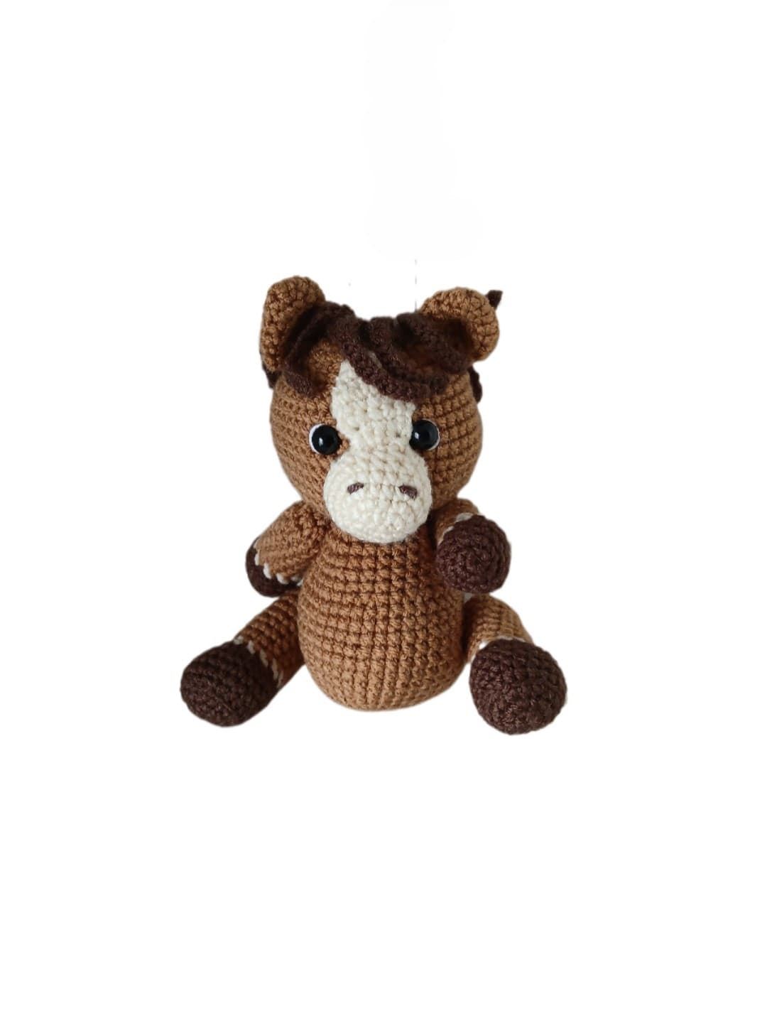 Peluche caballo hecho a mano a ganchillo (amigurumi). - Imagen 1