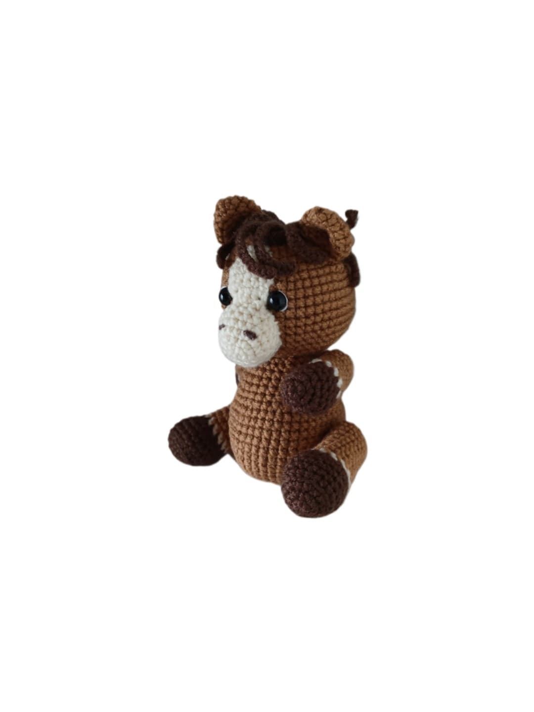 Peluche caballo hecho a mano a ganchillo (amigurumi). - Imagen 2