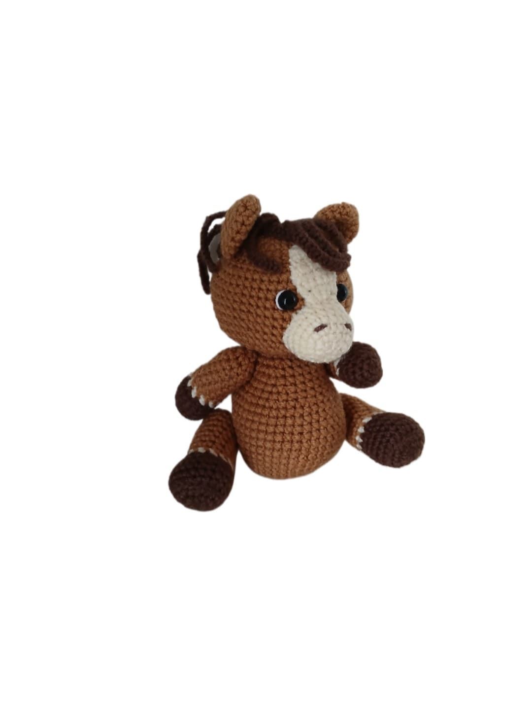 Peluche caballo hecho a mano a ganchillo (amigurumi). - Imagen 3