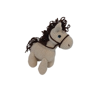 Peluche caballo hecho a mano a ganchillo (amigurumi). - Imagen 2