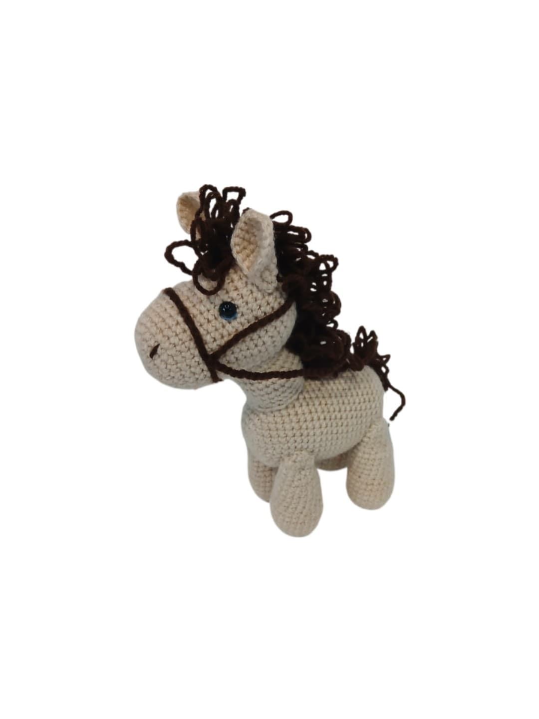 Peluche caballo hecho a mano a ganchillo (amigurumi). - Imagen 3