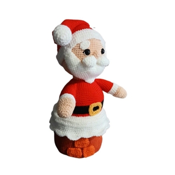 Peluche caja de regalo papá noel  navidad- navideño hecha a mano a ganchillo (amigurumi). - Imagen 2