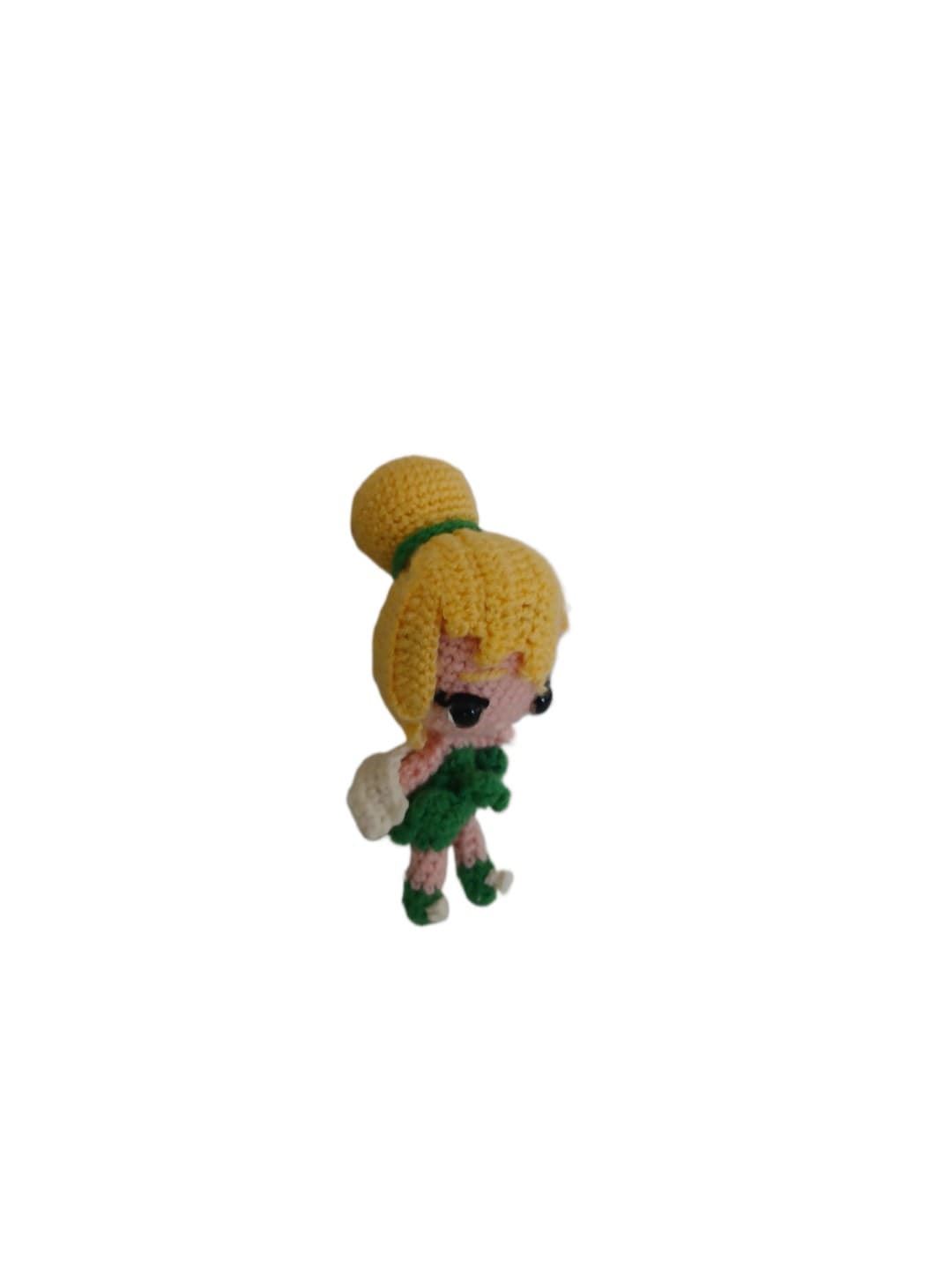Peluche campanilla princesa hecha a mano a ganchillo (amigurumi). - Imagen 2
