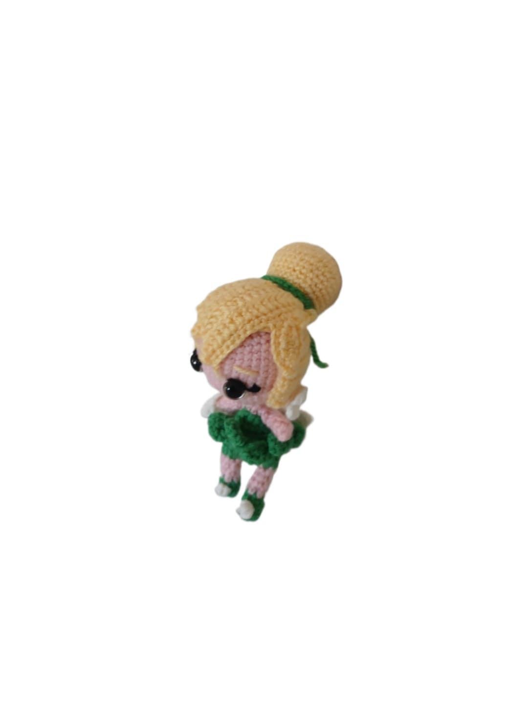 Peluche campanilla princesa hecha a mano a ganchillo (amigurumi). - Imagen 3